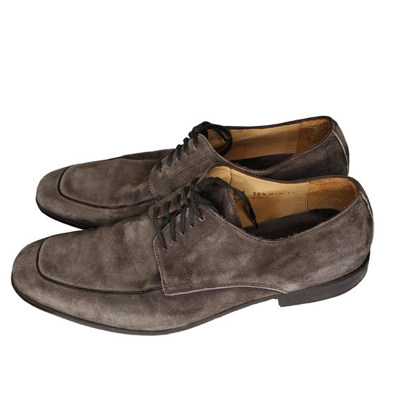 Johnston & Murphy Brown Suede Shoes Made in Italy- Size‎ 10.5